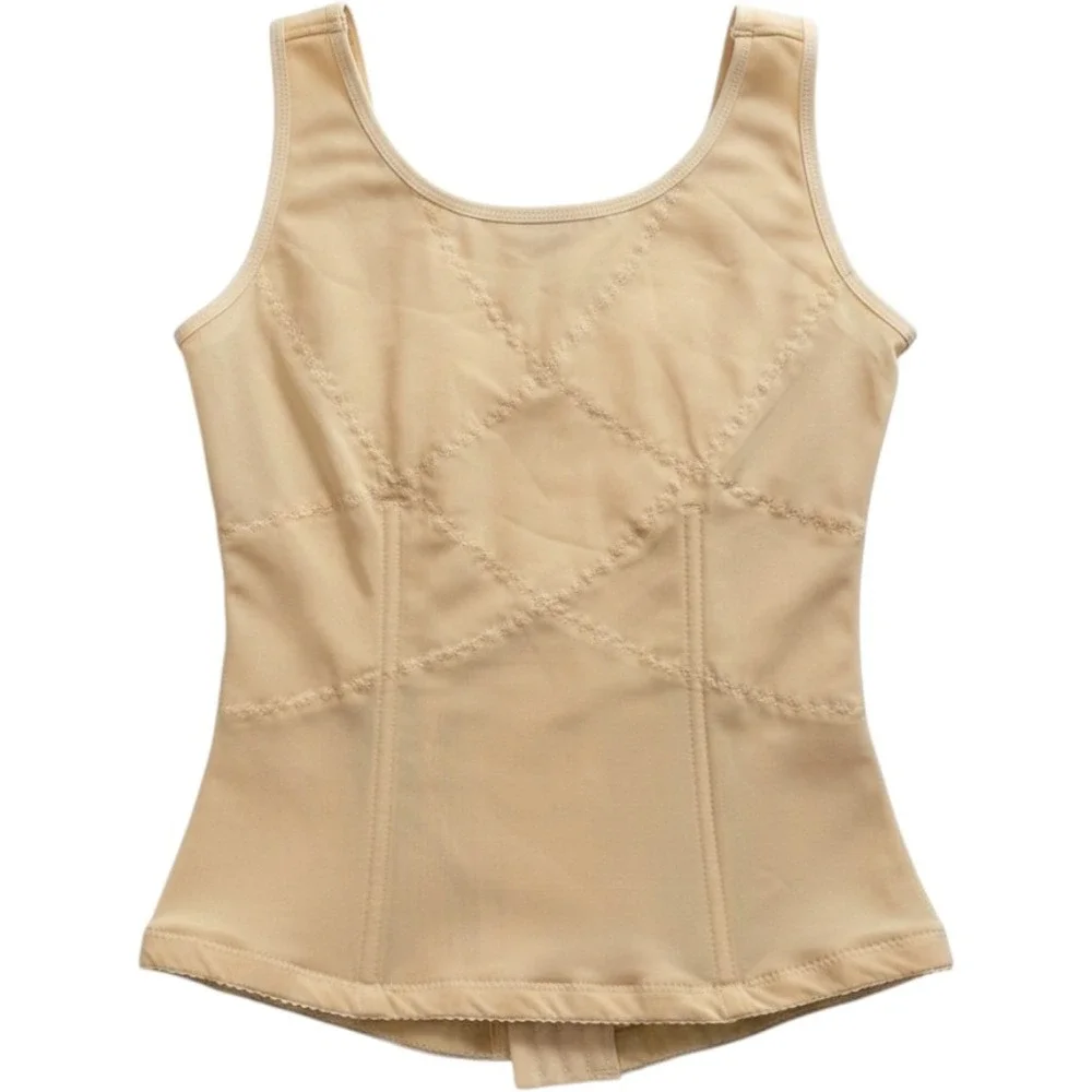 Redefine Womens Shapewear Tank Top Beige Nude Compression Waist Trainer Large